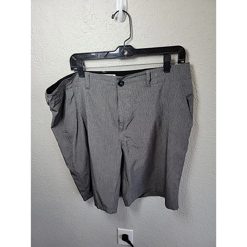Arizona Jean Co Men’s Size 36 Gray Flat Front Stretch Golf Shorts Chino Casual